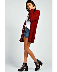 Boohoo Lucy Cable Knit Cardigan