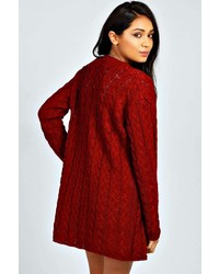 Boohoo Lucy Cable Knit Cardigan