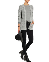 Michl Kors Collection Open Knit Cashmere And Cotton Blend Cardigan