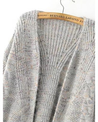 Shein Open Front Cable Knit Cardigan