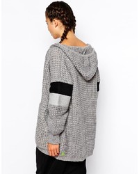 Pippa Lynn Oversized Knitted Cardigan With Hood
