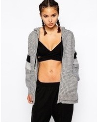 Pippa Lynn Oversized Knitted Cardigan With Hood