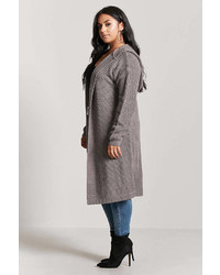 Forever 21 Plus Size Hooded Open Front Cardigan