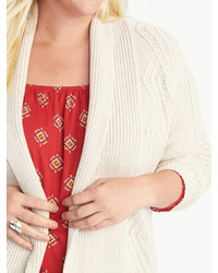 Old Navy Plus Size Open Front Cable Knit Cardi