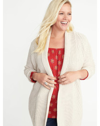 Old Navy Plus Size Open Front Cable Knit Cardi