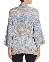 Vince Striped Open Front Cardigan