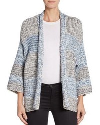 Vince Striped Open Front Cardigan