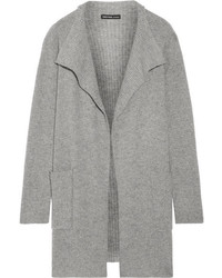 James Perse Waffle Knit Cashmere Cardigan Gray