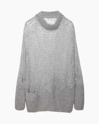 Grey Knit Oversized Sweater