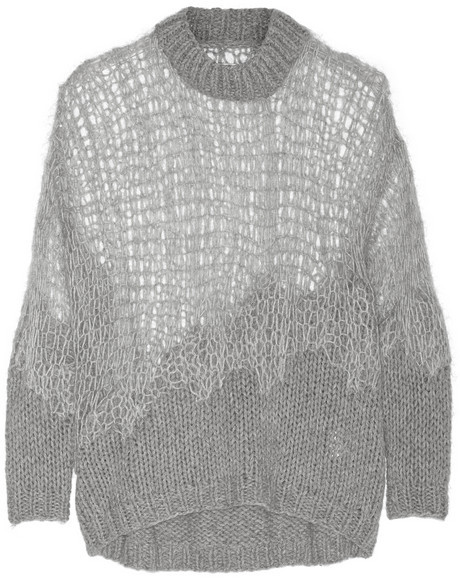 Maison Martin Margiela Open Knit Wool Blend Sweater, $870 | NET-A ...