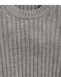 H&M Rib Knit Sweater Natural White Ladies