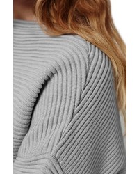 Topshop Ribbed Pullover Sweater Size 2 Us Blue