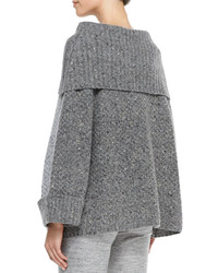 Carolina Herrera Turtleneck Box Sweater Light Gray