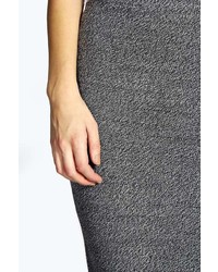 Boohoo Suzy Knitted Elasticated Waist Pencil Midi Skirt