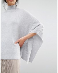 Oasis High Neck Knitted Poncho