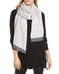 Halogen Cable Knit Cashmere Scarf