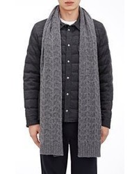 Moncler Cable Knit Scarf Grey