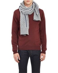 Moncler Cable Knit Stripe Scarf