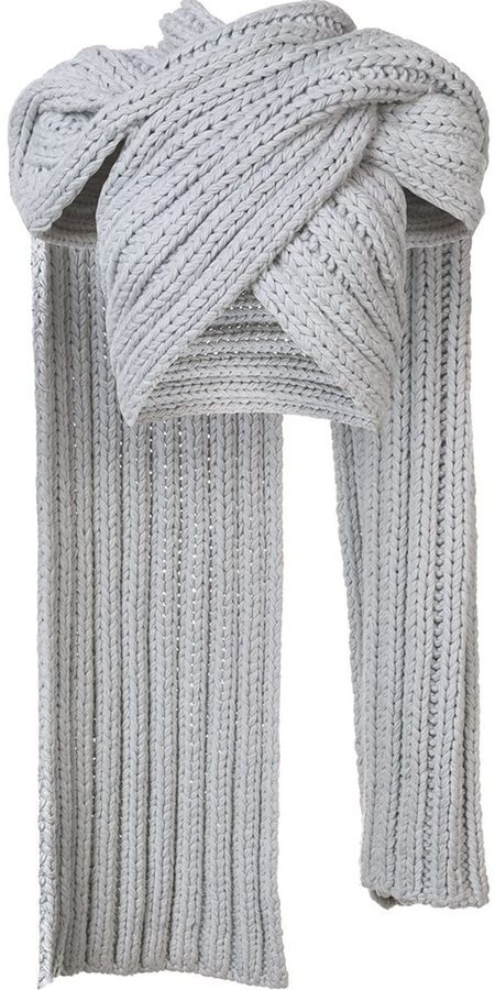 Christian Siriano Knitted Wrap Scarf, $1,299 | farfetch.com | Lookastic