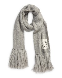 Ted Baker London Iciey Cable Knit Wool Blend Scarf In Charcoal At Nordstrom