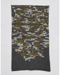 Asos Knitted Mohair Mix Camo Scarf