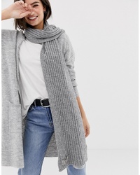 Oasis Knitted Scarf In Grey