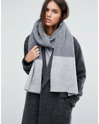 Whistles Long Knitted Scarf With Contrast Blocking
