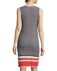 Grey By Jason Wu Chevron Knit Tank Dress Multi