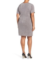 Ellen Tracy Plus Size Buckle Detail Knit Sheath Dress