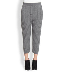 Grey Knit Skinny Pants