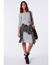 Grey Knit Skirt