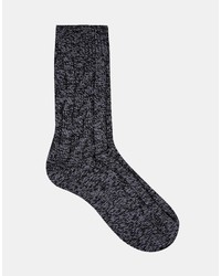 Asos Brand 3 Pack Cable Boot Socks