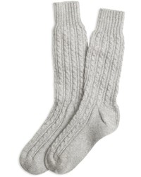 Brooks Brothers Cashmere Cable Crew Socks