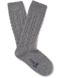 Kingsman Cable Knit Cashmere Socks