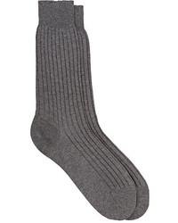 Barneys New York Rib Knit Mid Calf Socks