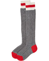 DSQUARED2 Ribbed Knee Socks With Wool And Cashmere