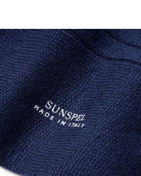 Sunspel Ribbed Knit Cashmere Socks