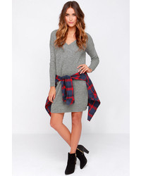Cliff Notes Grey Sweater Dress