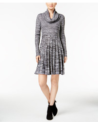 Calvin Klein Cowl Neck Fit Flare Sweater Dress