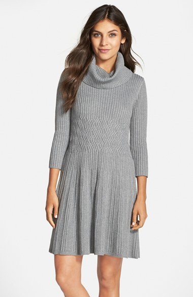 sweater flare dress
