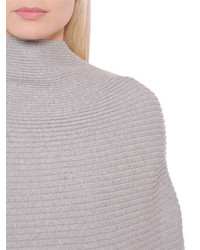 Designers Remix Draped Cotton Rib Knit Sweater Dress