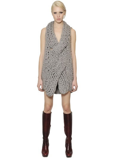 Maison Margiela Hand Knit Alpaca Sweater Dress, $1,240