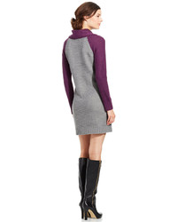 Ny Collection Colorblock Cowl Neck Sweater Dress