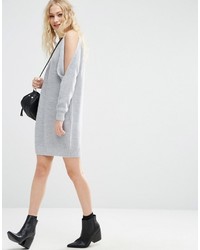 Asos Sweater Dress With Cold Shoulder