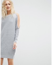 Asos Sweater Dress With Cold Shoulder