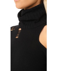 Pam & Gela Turtleneck Cutout Sweater Dress