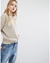 Daisy Street High Neck Sweater In Sparkle Knit
