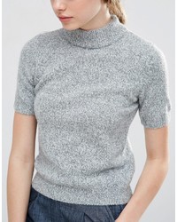 Asos Knitted Tee With High Neck