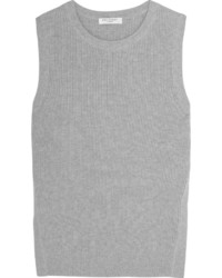 Equipment Bay Ribbed Cotton And Cashmere Blend Tank Light Gray