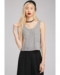 Forever 21 Marled Knit Cropped Tank